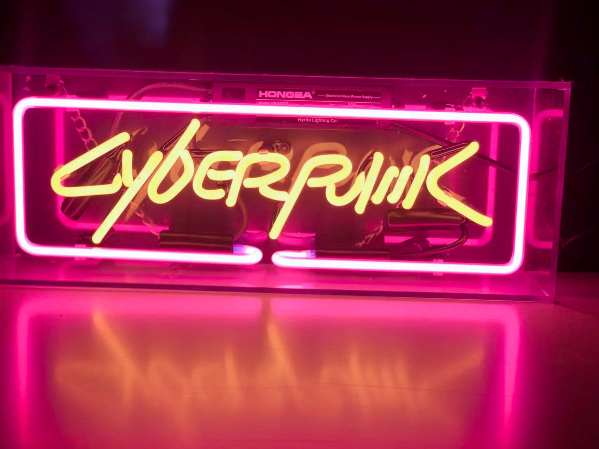 Custom Neon Glass Light Box | Acrylic Indoor Sign for Home, Shop & Studio