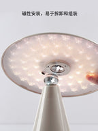 French Thomson Luxury Mushroom Ambient Lamp  Rechargeable Cordless Bedside Table Light